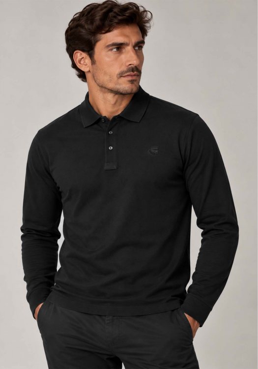 foto Karl Lagerfeld Polo Μπλούζα Pressbutton - 745000 564200 990 Black