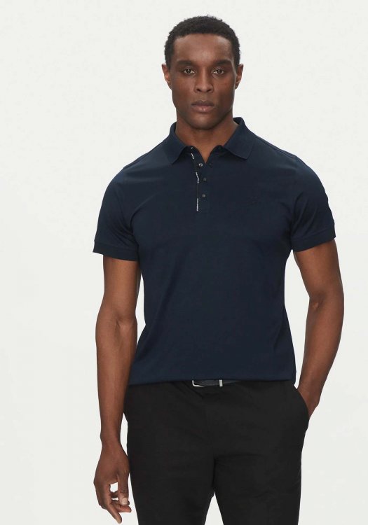 Karl Lagerfeld Polo Μπλούζα της σειράς Presssbutton - 745007 552200 690 Blue