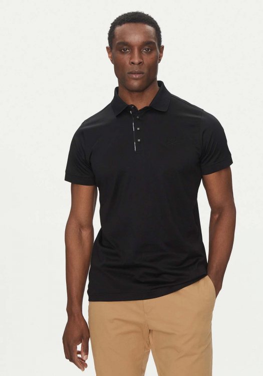 Karl Lagerfeld Polo Μπλούζα της σειράς Presssbutton - 745007 552200 990 Black