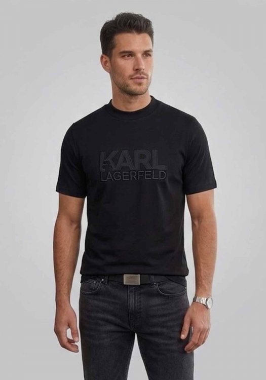 Karl Lagerfeld T Shirt της σειράς Crewneck - 755035 562221 990 Black