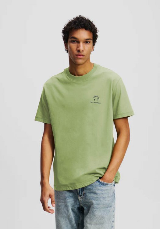 Karl Lagerfeld T Shirt της σειράς Crewneck - 755043 552235 500 Mint Green