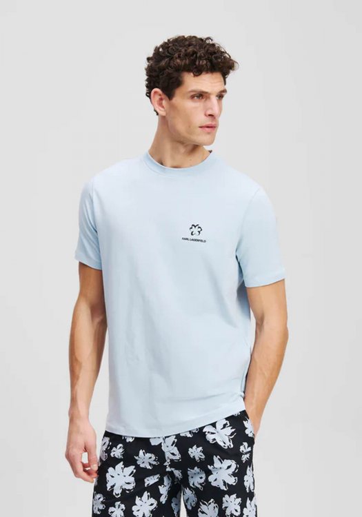 Karl Lagerfeld T Shirt της σειράς Crewneck - 755043 552235 600 Ice Blue