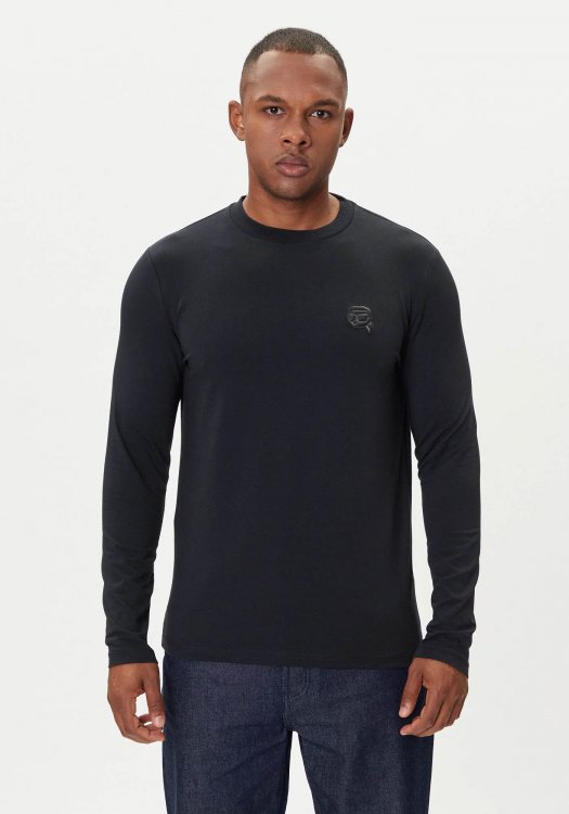 Karl Lagerfeld T Shirt της σειράς Crewneck LS - 755052 554235 690 Blue