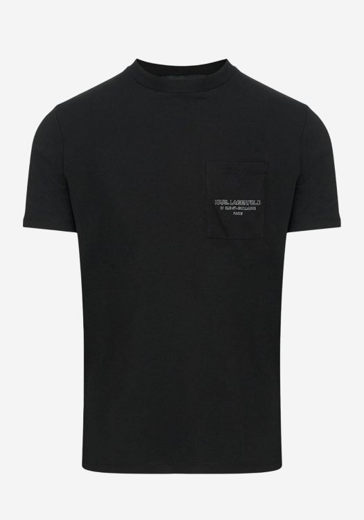 Karl Lagerfeld T Shirt της σειράς Crewneck - 755062 552241 990 Black