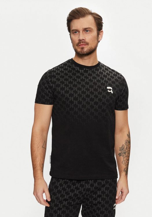 Karl Lagerfeld T Shirt της σειράς Crewneck - 755099 551251 990 Black