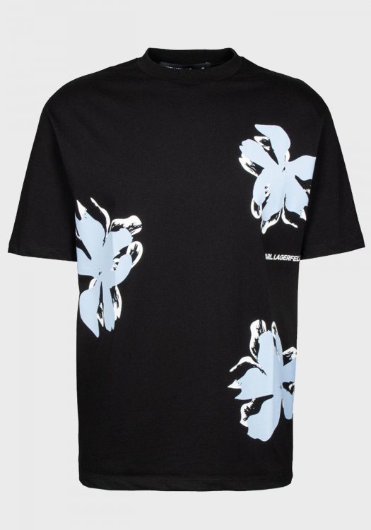 Karl Lagerfeld T Shirt της σειράς Crewneck - 755141 552225 990 Black