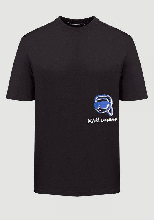 Karl Lagerfeld T Shirt της σειράς Crewneck - 755144 553225 990 Black