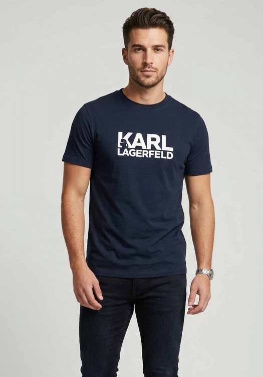 Karl Lagerfeld T Shirt της σειράς Pre - 755780 562235 690 Blue