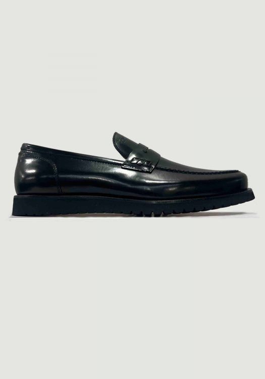 BOSS  Δερμάτινα Loafers Παπούτσια της σειράς Bergamo - B7745 Black