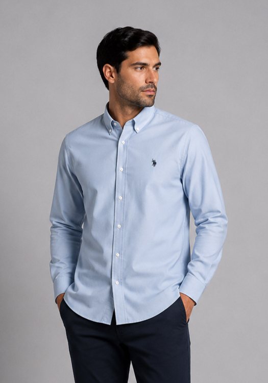 U.S Polo Assn Πουκάμισο Vic - 79920 47084 137 Light Blue