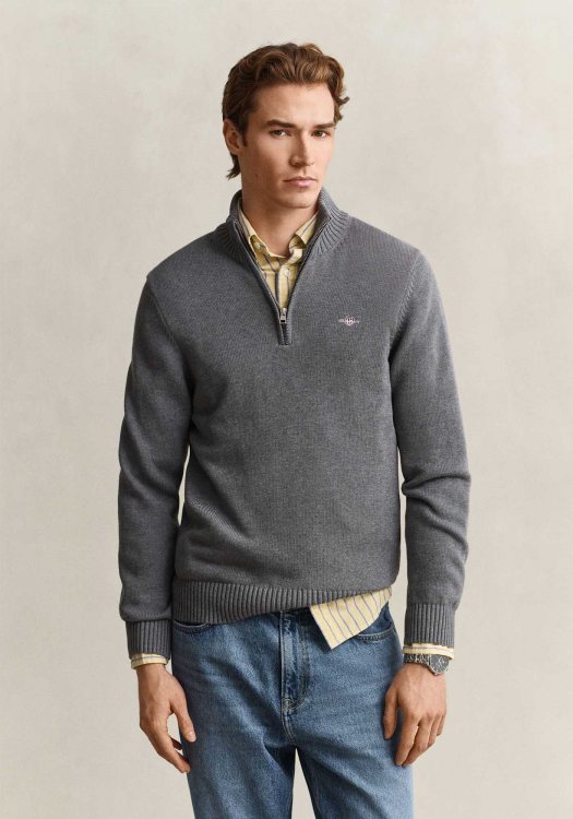 GANT Pullover Half Zip - 8030170 0092 Dark Grey Melange