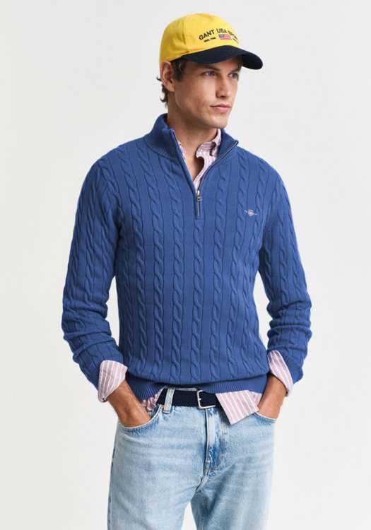 GANT Pullover της σειράς Cable - 8050603 902 Dark Jeansblue