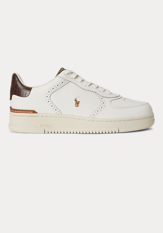 Polo Ralph Lauren Trainers Masters Court - 809P15528 001 Deckwash White/Brown