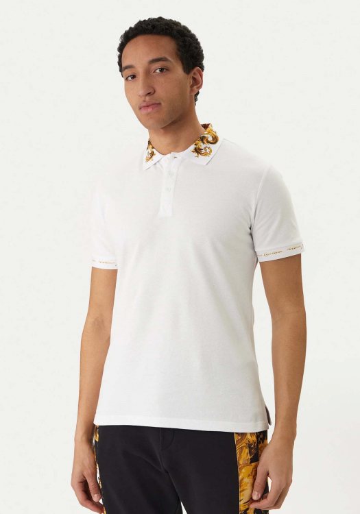 Versace Jeans Couture Polo Μπλούζα - 80GAGT12 80UP621 G03 White