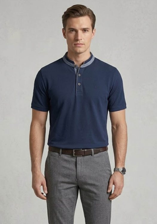 Bugatti T Shirt Basic - 8150 15003E 380 Blue