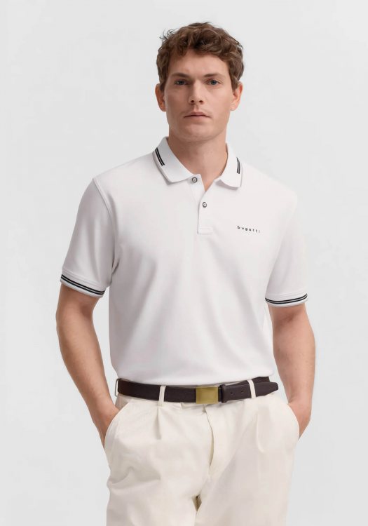 Bugatti Polo Μπλούζα Basic - 8150 15031E 10 White