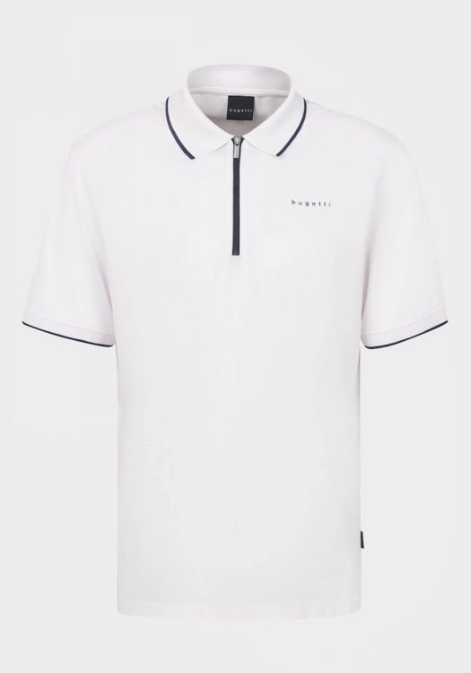 Bugatti Polo Μπλούζα της σειράς Stripe - 8150 75033C 10 White