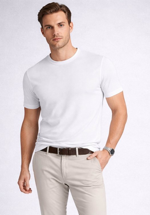 Bugatti T Shirt Basic - 8350 15115E 20 White