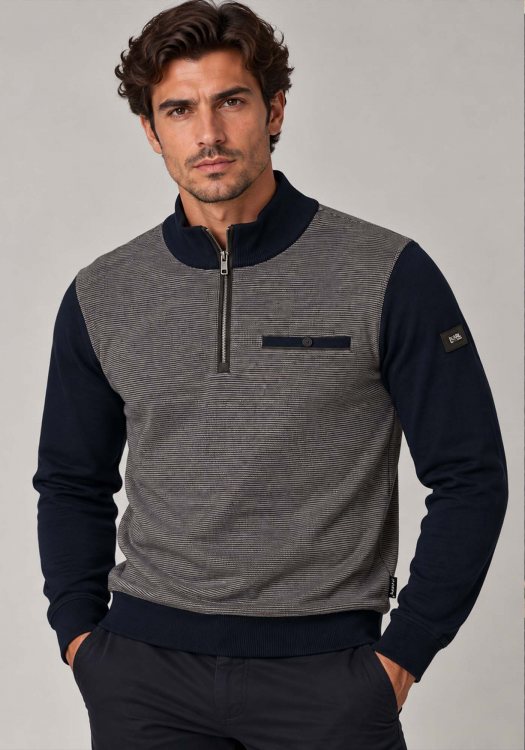 Bugatti Half zip Pullover - 8550 25058F 60 Blue