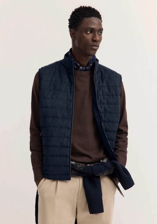 Bugatti Sportswear Αμάνικο Μπουφάν Steppweste - 8850 25072F 390 Blue