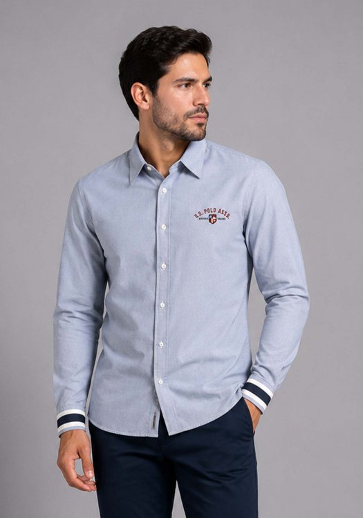 U.S. Polo Assn. Πουκάμισο Nik - 98663 01474 130 Light Blue