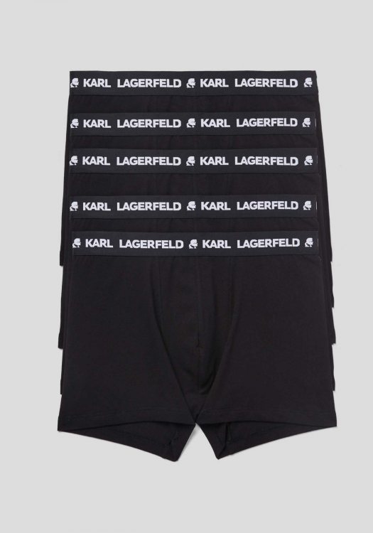 Karl Lagerfeld 5 Boxers της σειράς Logo Trunk - A1M47082 999 Black