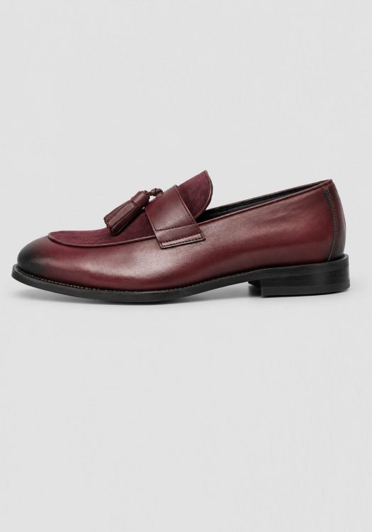 Alessandro Rossi Παπούτσια Tassel Loafers - AR51610 Burgundy Suede