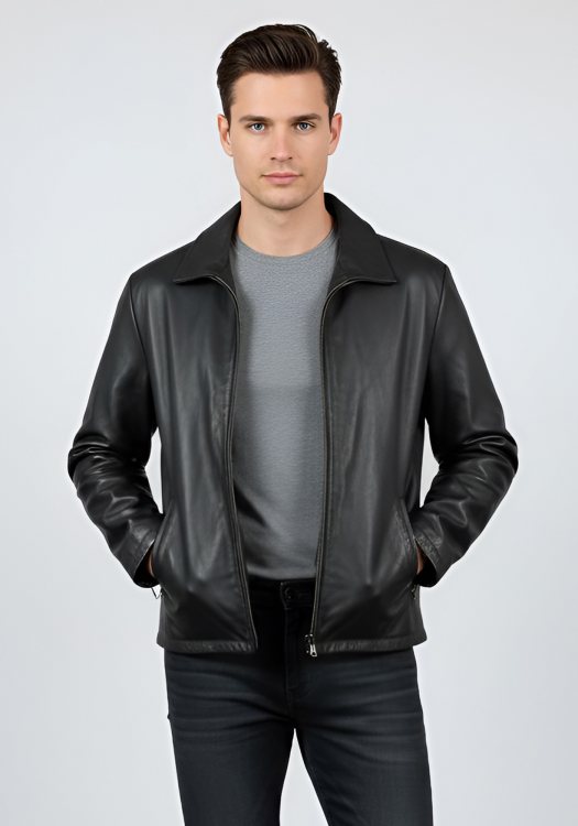 ARMA Δερμάτινο Μπουφάν της σειράς Monto - SGPL079 G560 Black