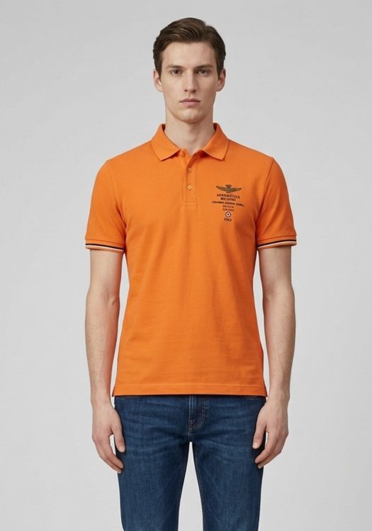 Aeronautica Militare Polo Μπλούζα Basic - PO1159 57301 Orange