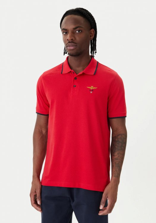 Aeronautica Militare Polo Μπλούζα Basic - PO1308 73062 Red