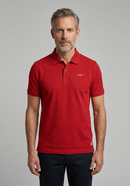 Aeronautica Militare Polo Μπλούζα Basic - PO832 19333 Red