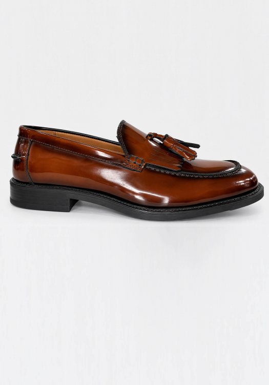 Alessandro Rossi Δερμάτινα Loafer Patent - AR54406 Tan