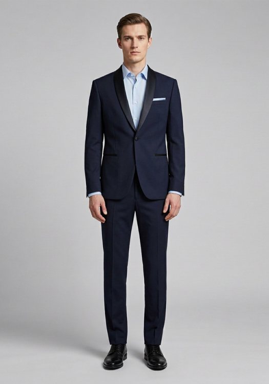 Angelo Toma Επίσημο Tuxedo Smokin της σειράς Abito - AT5414BR 52 Blu Chiaro