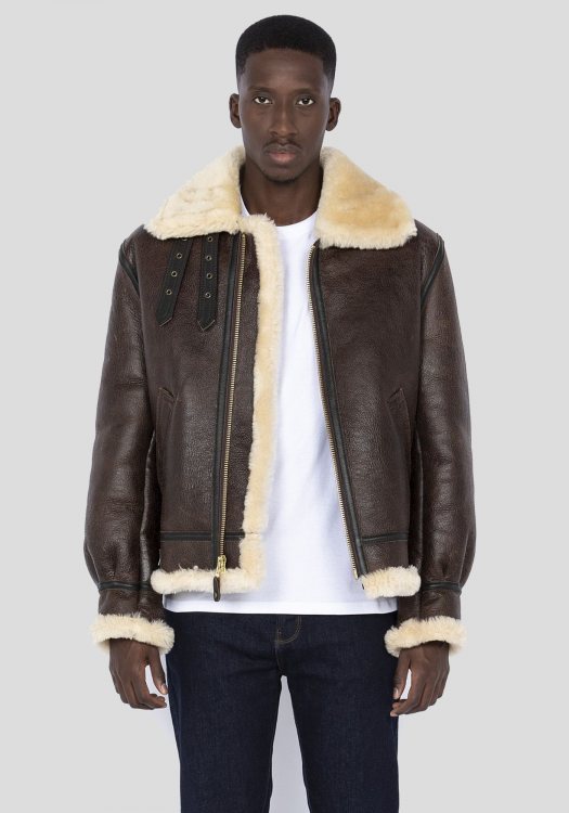 Schott N.Y.C. Δερμάτινο Flying jacket της σειράς B3 - 257S Brown