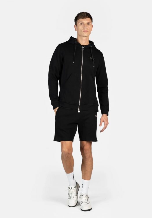 BALR. Ζακέτα με κουκούλα της σειράς Q-Series - B1269.1001.102 Jet Black