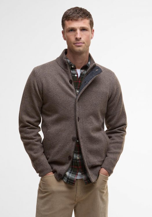 BARBOUR Πλεκτή Ζακέτα της σειράς Elbow Patch - MKN0731 BRST52 Dark Stone