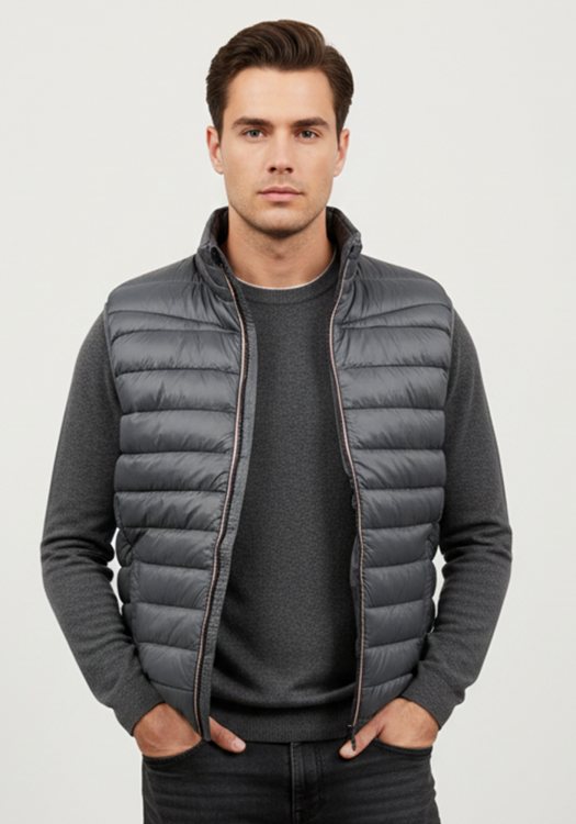 BLEND Αμάνικο Μπουφάν της σειράς BH Bromsey - 20718643 193910 Grey