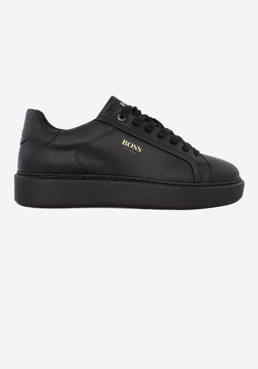 BOSS Shoes Leather Sneakers - EJ7175 Black Black Garda