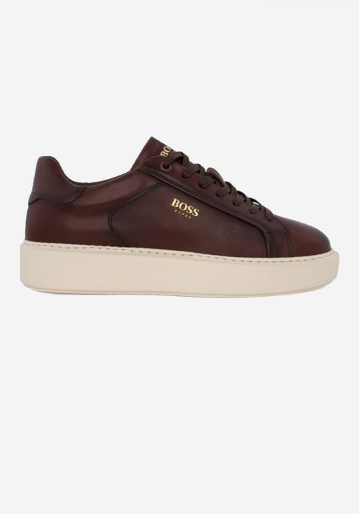 BOSS Shoes Leather Sneakers - EJ7175 Brown Garda