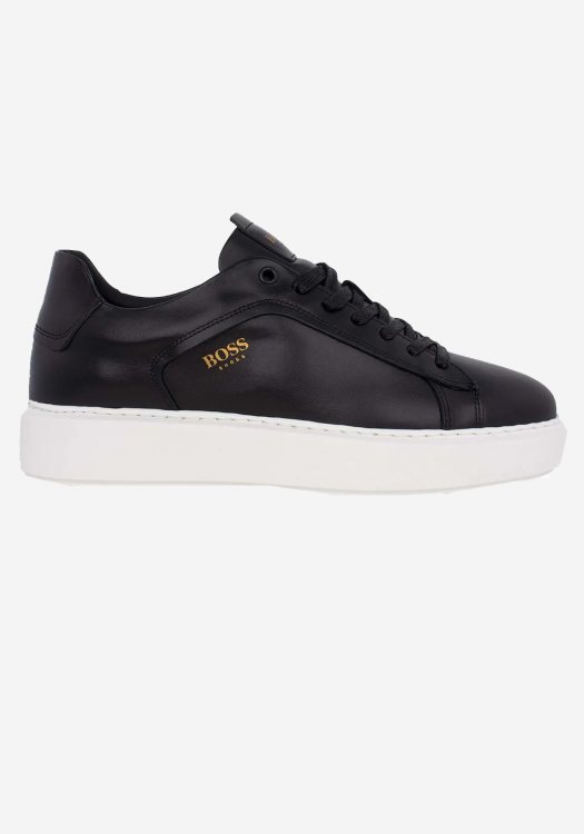 BOSS Shoes Δερμάτινα Sneakers της σειράς Basic - C6964 Black Garda