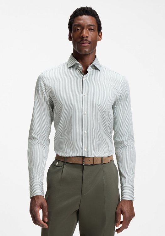 BOSS Πουκάμισο HANK - 50567021 330 Light Pastel Green