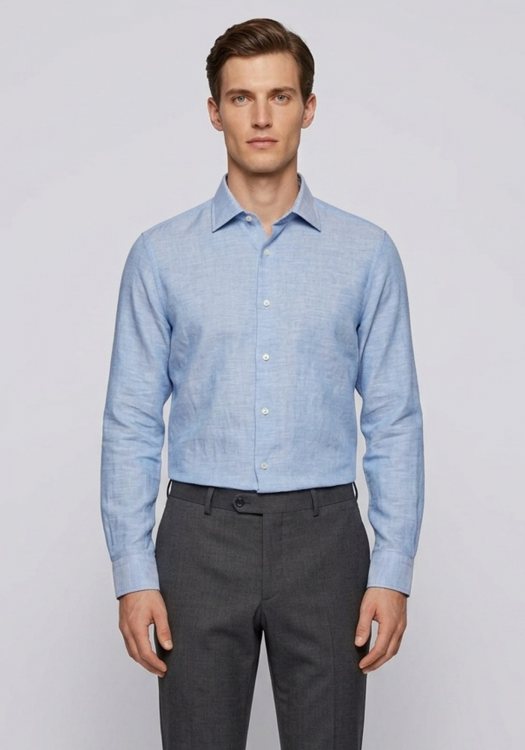 BOSS Πουκάμισο JOE - 50561124 450 Light Blue