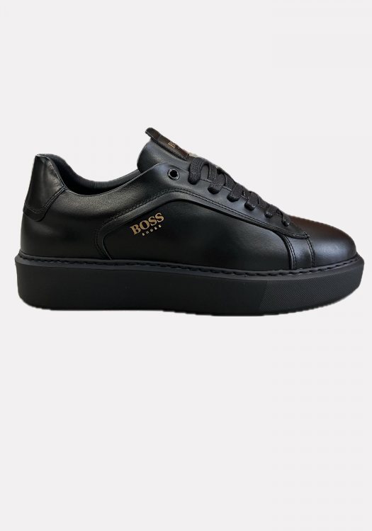 BOSS Shoes Δερμάτινα Sneakers της σειράς Basic - C6964 Black Garda