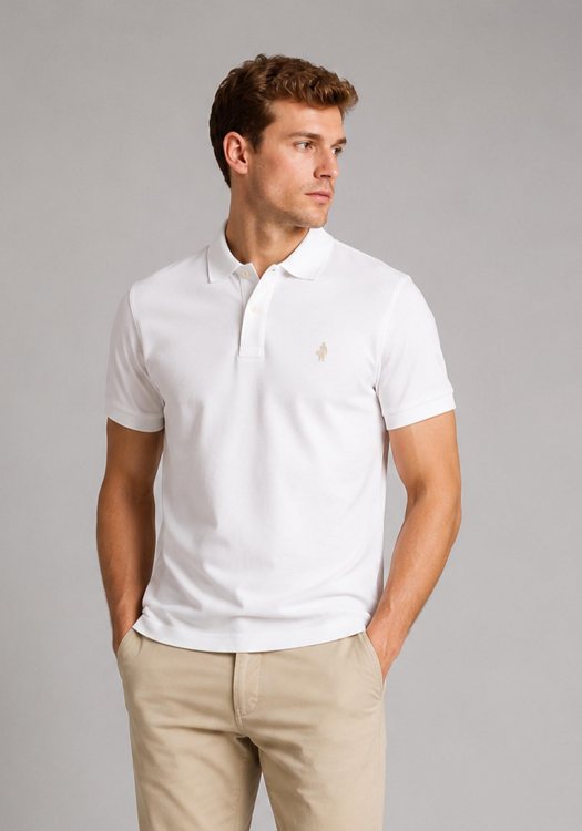 MCS Marlboro Classics Polo Μπλούζα Basic - MMCP310 L0005301 100 White