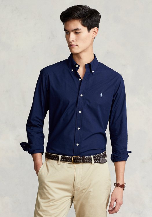 Polo Ralph Lauren Πουκάμισο της σειράς Basic Slim - 710832480 001 Navy