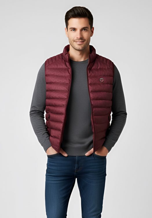 Begga Αμάνικο Μπουφάν της σειράς Vest - AC-590 Bordo