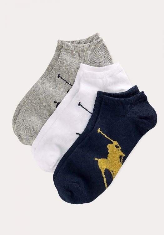 Polo Ralph Lauren 3P Κάλτσες Big Pony - 449655205 002 Grey