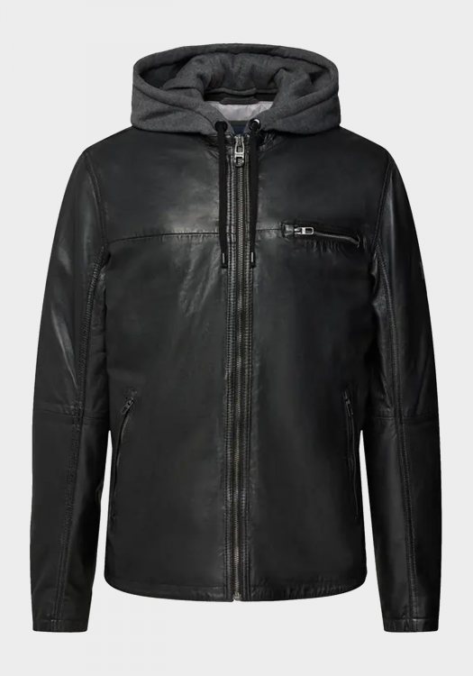 Daniel Hechter Δερμάτινο Jacket της σειράς Blouson - 55305 122428  990 Black