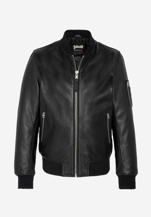 Schott N.Y.C. Δερμάτινο Jacket Bomber Ma-1- Lcbombers Black