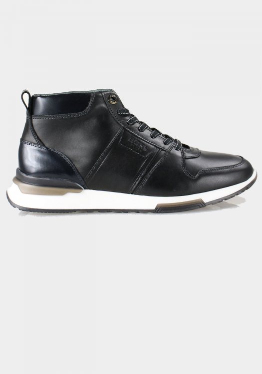 BOSS Shoes Δερμάτινα Ankle Boots της σειράς Boots - UX300 Black Burn